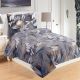 Mikroplyšové ložní povlečení - šedé listy, 140x200 cm