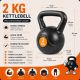 Kettlebell 2 kg plastový s cementovou výplní