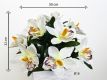 Umělá květina - orchidej v květináči - bílá, 32 cm