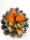 Smuteční květina ve tvaru srdce, malá, oranžová