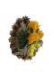 Smuteční květina ve tvaru srdce, malá, žlutá