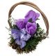 Květinový košík střední velikosti, fialový