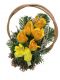 Květinový košík střední velikosti, žlutý
