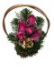 Květinový košík střední velikosti, růžový