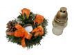 Věnec se svíčkou na dušičky - oranžová