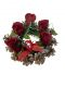 Podzimní věnec se šiškami - červený 12 x 26 cm