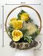 Velký květinový koš, žlutý