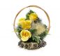Velký květinový koš, žlutý