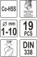 Sada vrtáků na kov HSS-COBALT - 19 ks, 1 - 10 mm