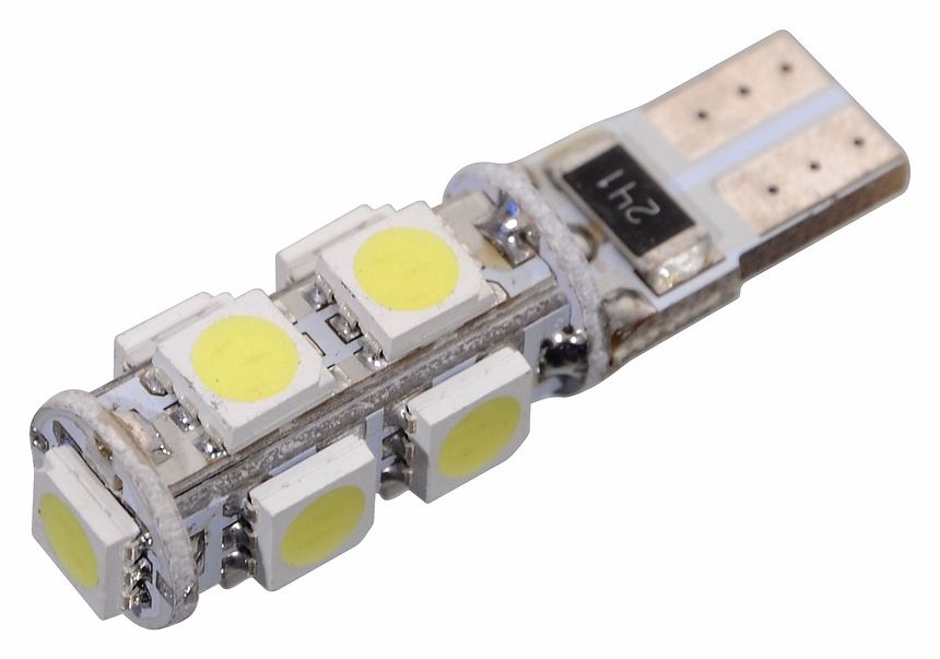 Žárovka 9 LED  CAN-BUS ready s rezistorem - bílá, 12V