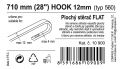 Stěrač Flat bulk (hook 12 mm) 28" - 710 mm