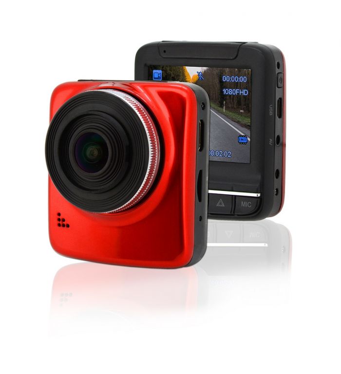 Compass Kamera do auta Full HD 2,4", GPS, červená