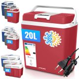 Jago Elektrický chladící box 2 v 1, 20 l, červená