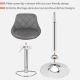 MIADOMODO Barová židle 2ks, bez područky, šedá