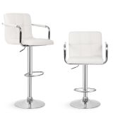 MIADOMODO Barová židle 2 ks, s područkami, bílá