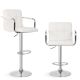 MIADOMODO Barová židle 2 ks, s područkami, bílá