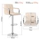 MIADOMODO Barová židle 2ks, s područkami, béžová