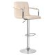 MIADOMODO Barová židle 2ks, s područkami, béžová