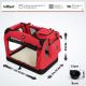 Leopet Přepravní box pro psy S, 49,5 x 34,5 x 35 cm, červený