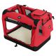 Leopet Přepravní box pro psy S, 49,5 x 34,5 x 35 cm, červený
