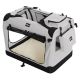 Leopet Přepravní box pro psy XL, 81,3 x 58,4 x 58,4 cm šedý