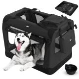 Leopet Přepravní box pro psy XXL, 91 x 63 x 63 cm, černý