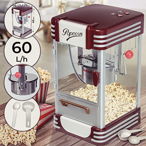 JAGO Popcornovač v retro stylu, 220-240 V, 50-60 Hz