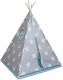 Dětský stan teepee šedý s hvězdami 110x110x162 cm vnitřní