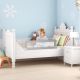 Dětská zábrana na postel, 102 cm, šedá