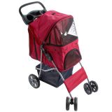 Kočárek pro psa, červený, 80 x 38 x 100 cm