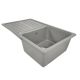 Granitový dřez s odkapávačem, šedý, 76 x 46 cm