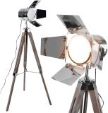 Jago Stojací lampa se stativem, starožitné dřevo