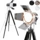 Stojací lampa se stativem, černá