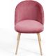 Miadomodo Sada jídelních židlí sametové, růžová, 2 ks
