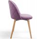 Miadomodo Sada jídelních židlí sametové, fialové, 2 ks
