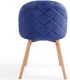 Miadomodo Sada jídelních židlí sametové, král. modrá, 2 ks