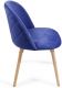Miadomodo Sada jídelních židlí sametové, král. modrá, 2 ks