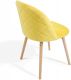 Miadomodo Sada jídelních židlí sametové, žlutá, 2 ks