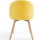 Miadomodo Sada jídelních židlí sametové, žlutá, 2 ks