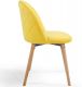 Miadomodo Sada jídelních židlí sametové, žlutá, 2 ks
