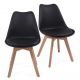 MIADOMODO Sada jídelních židlí, černá, 2 kusy