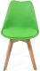 MIADOMODO Sada jídelních židlí, zelená, 2 kusy