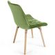 MIADOMODO Sada prošívaných jídelních židlí, zelená 2 ks