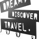 Kovový věšák na zeď Dream Discover Travel, 4 háčky