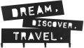 Kovový věšák na zeď Dream Discover Travel, 4 háčky