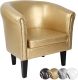 MIADOMODO Křeslo Chesterfield, 58 x 71 x 70 cm, zlaté