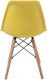 Miadomodo Sada 2 jídelních židlí s plastovým sedákem, žlutá
