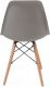 Miadomodo Sada 2 jídelních židlí s plastovým sedákem, šedá