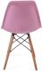 Miadomodo Sada 2 jídelních židlí s plastovým sedákem, růžová