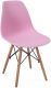 Miadomodo Sada 2 jídelních židlí s plastovým sedákem, růžová